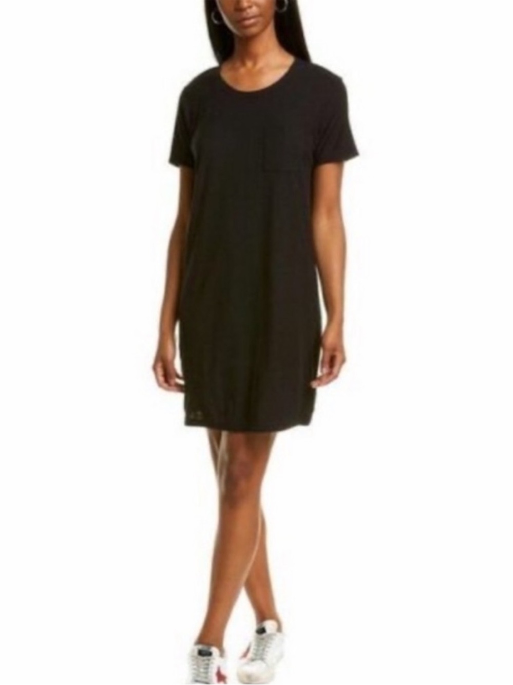 James Perse | 100% Cotton Classic Black T-Shirt Dress